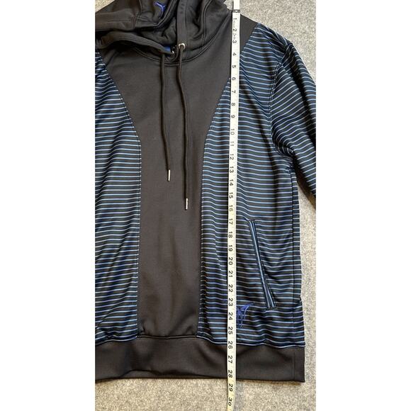 Air Jordan Hoodie Men's M Blue Striped Melo Dri Fit Nike Rep Drawstring - Picture 3 of 13